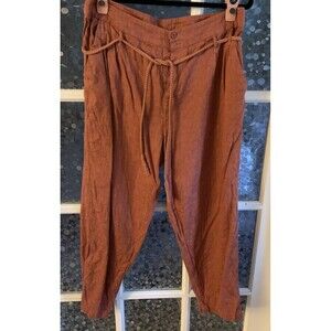 Garnet Hill Textured Organic Cotton Pants Sz 12